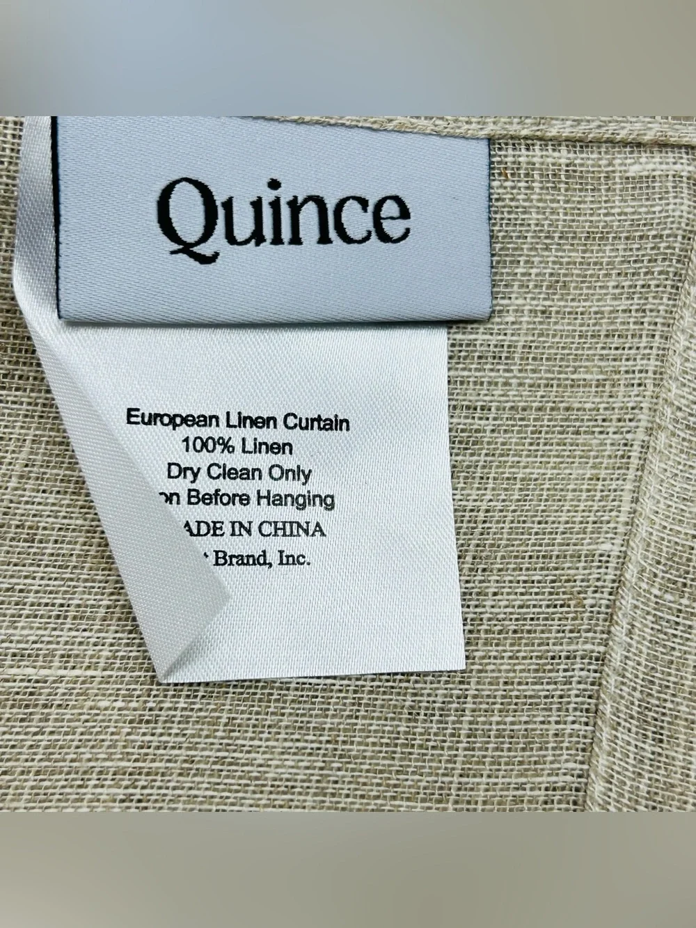 NWOT QUINCE Set Of 2 48x96 European Linen Sheer Curtains Flax 9059